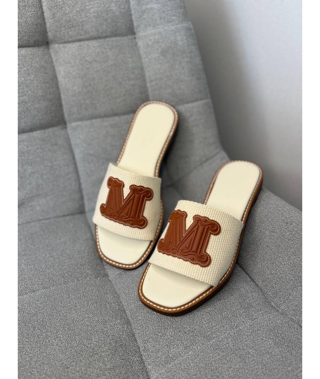 MAX MARA Бежевые шлепанцы, фото 2