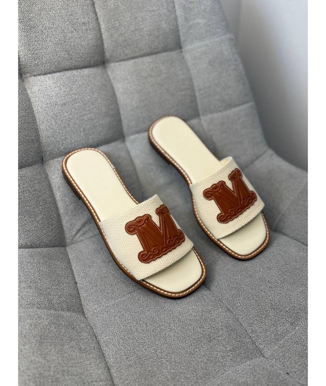 MAX MARA Бежевые шлепанцы, фото 5
