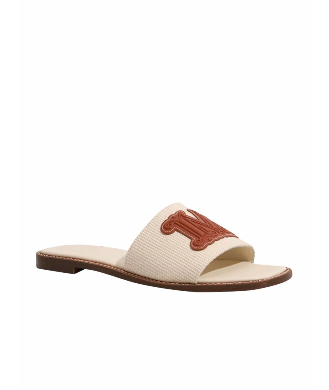 MAX MARA Бежевые шлепанцы, фото 1