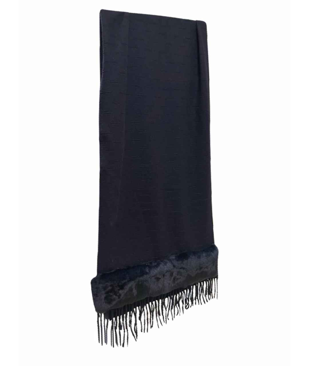 FENDI Черный кашемировый шарф, фото 1