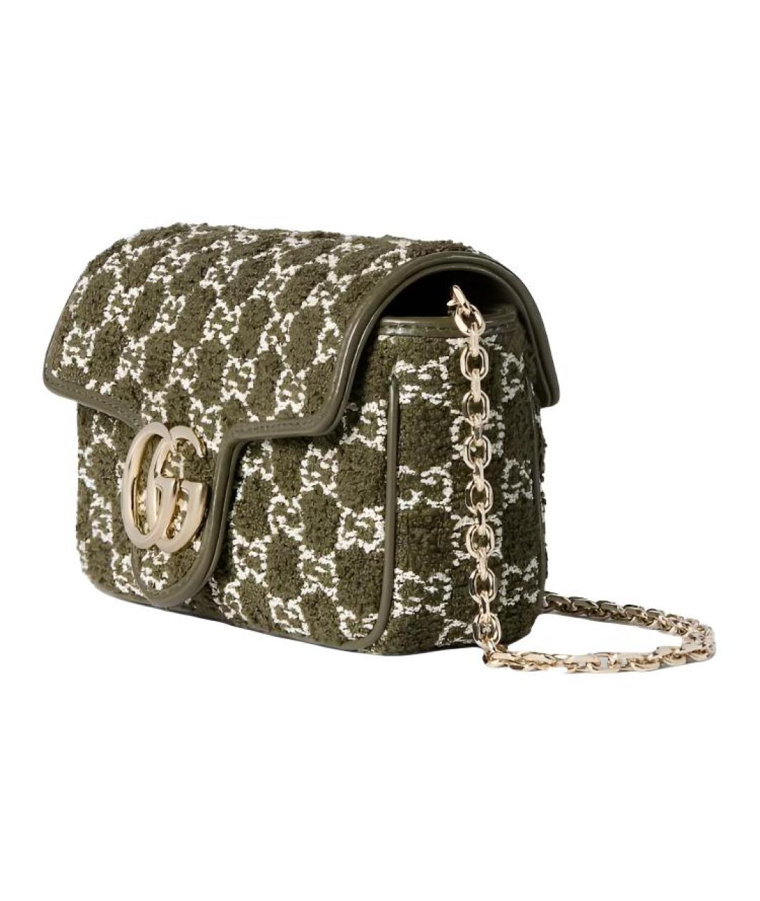 GUCCI Зеленая меховая сумка через плечо, фото 2