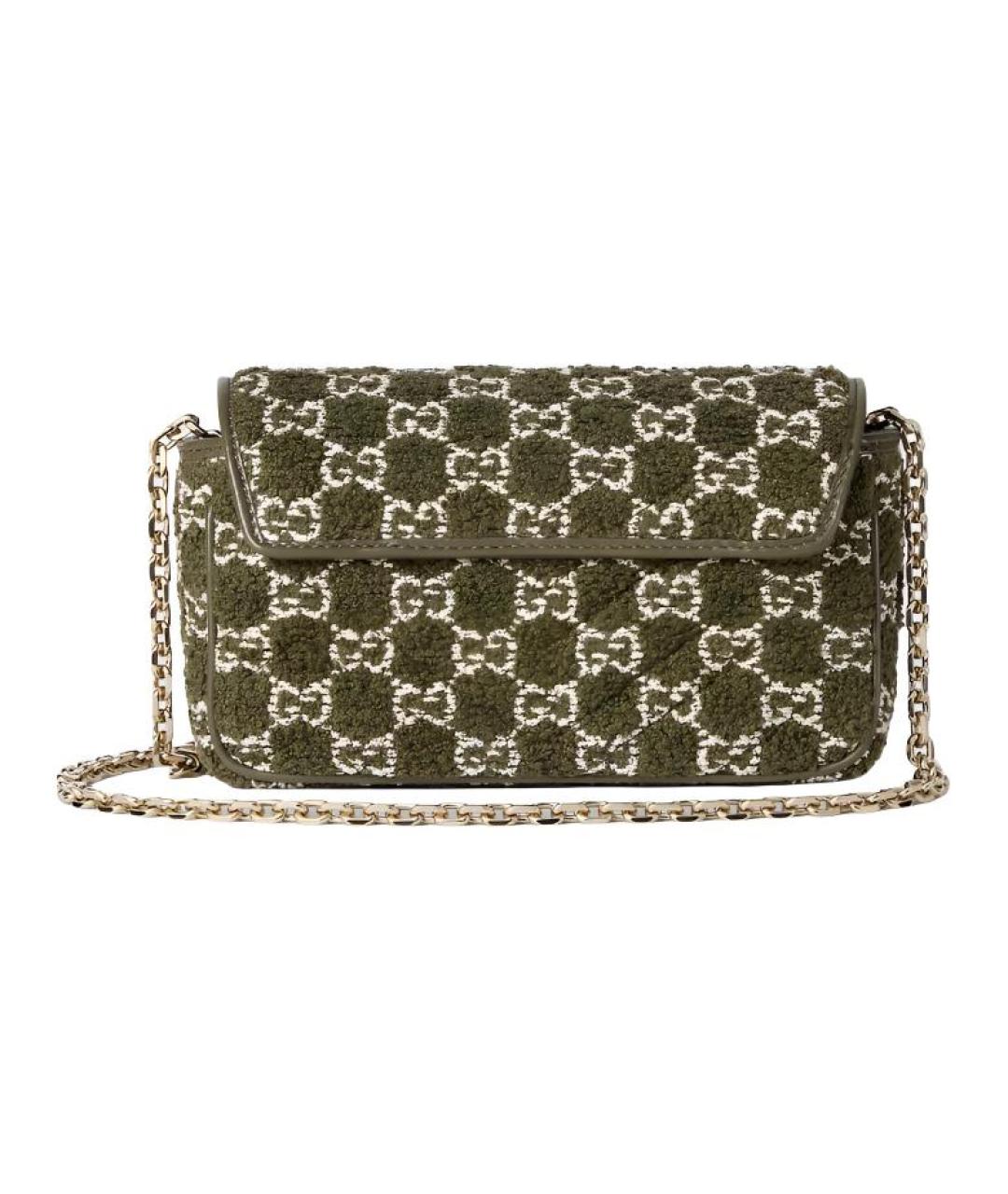 GUCCI Зеленая меховая сумка через плечо, фото 3