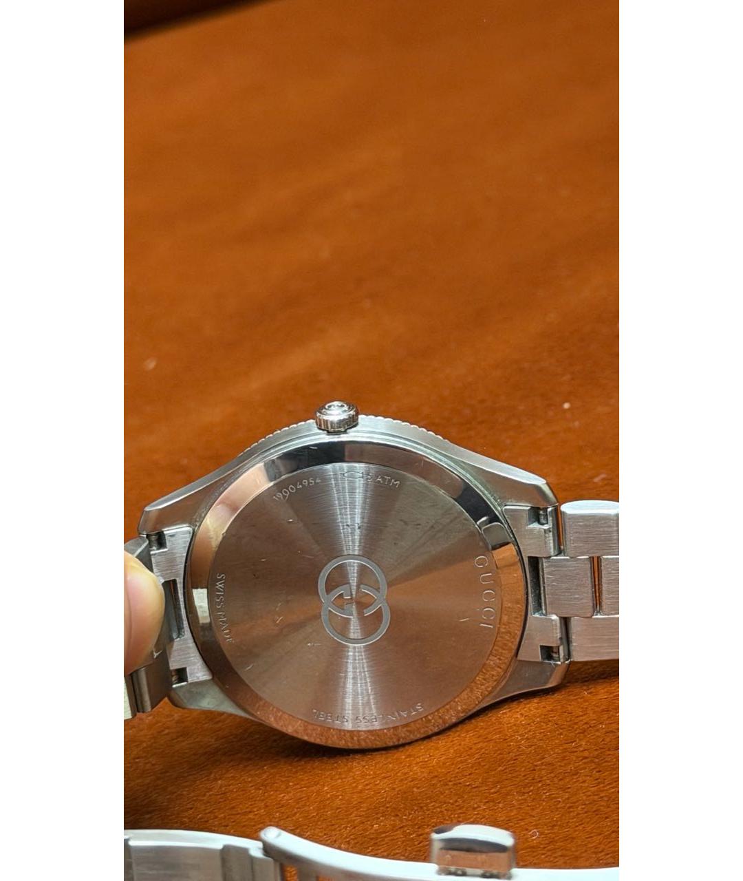 GUCCI Серебряные стальные часы, фото 3