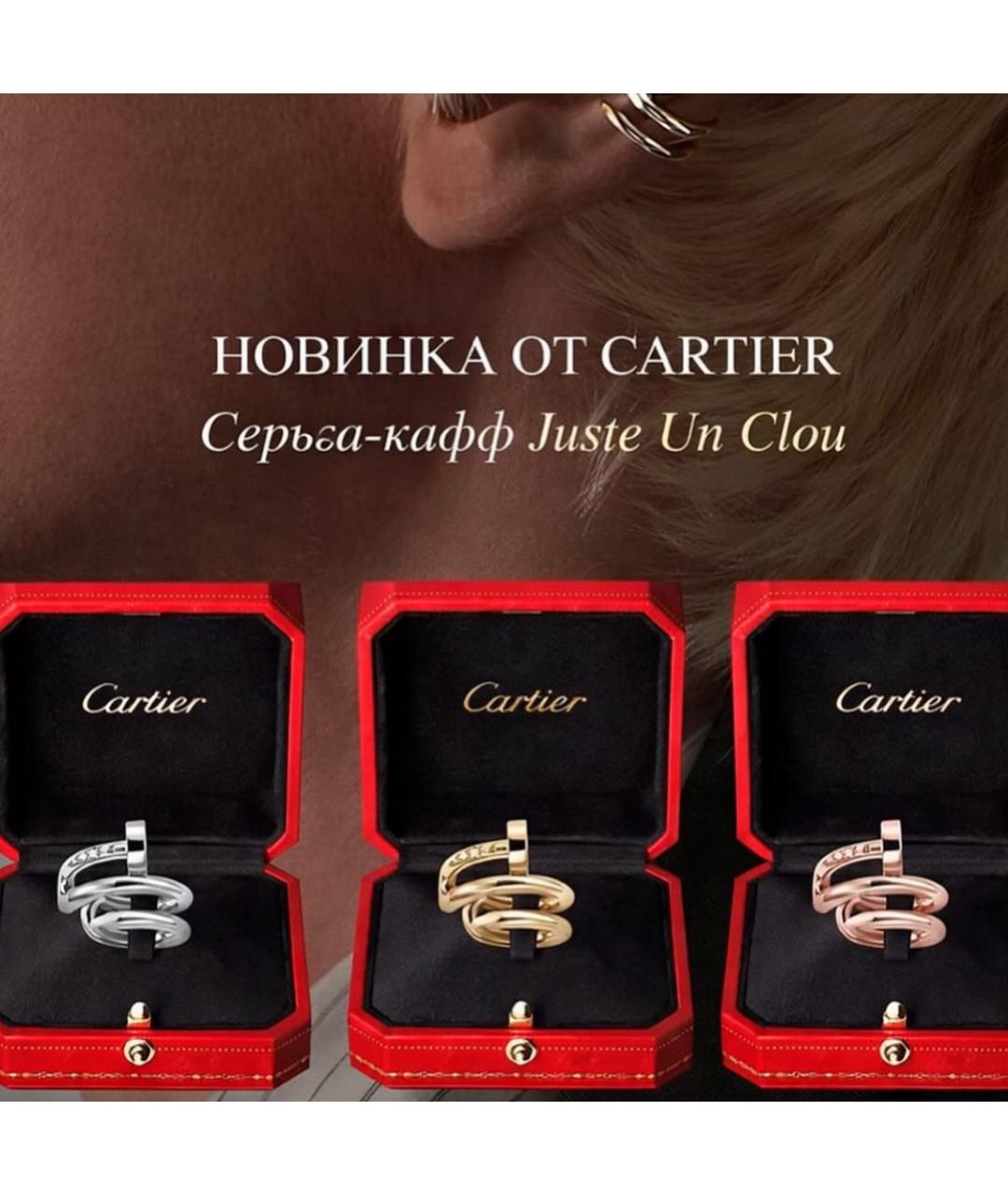 CARTIER Серебряные серьги из белого золота, фото 5