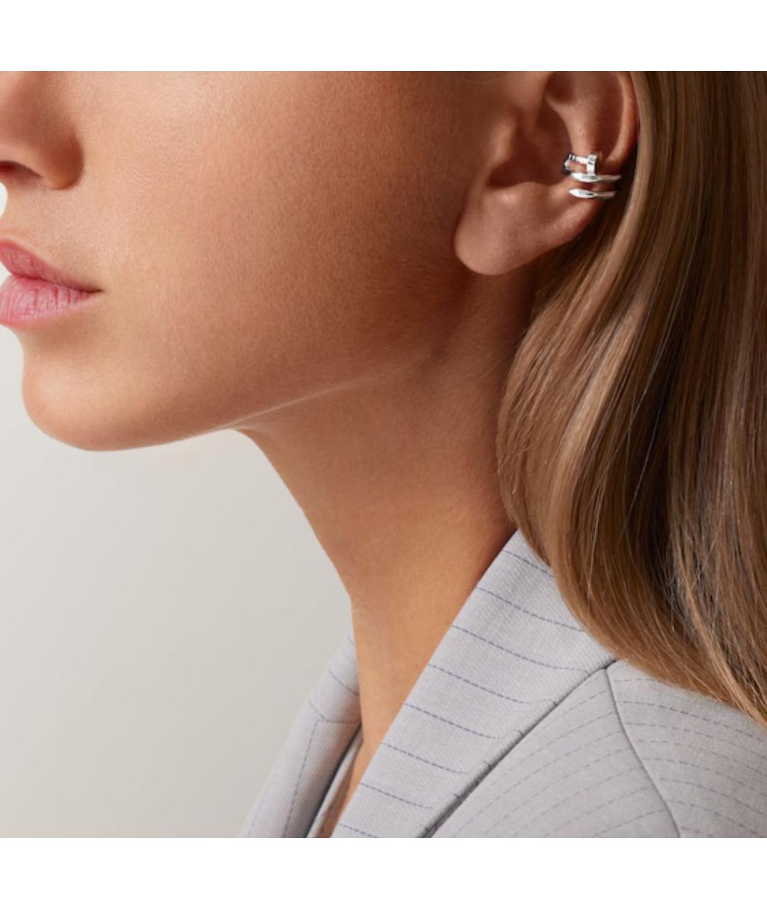 CARTIER Серебряные серьги из белого золота, фото 2