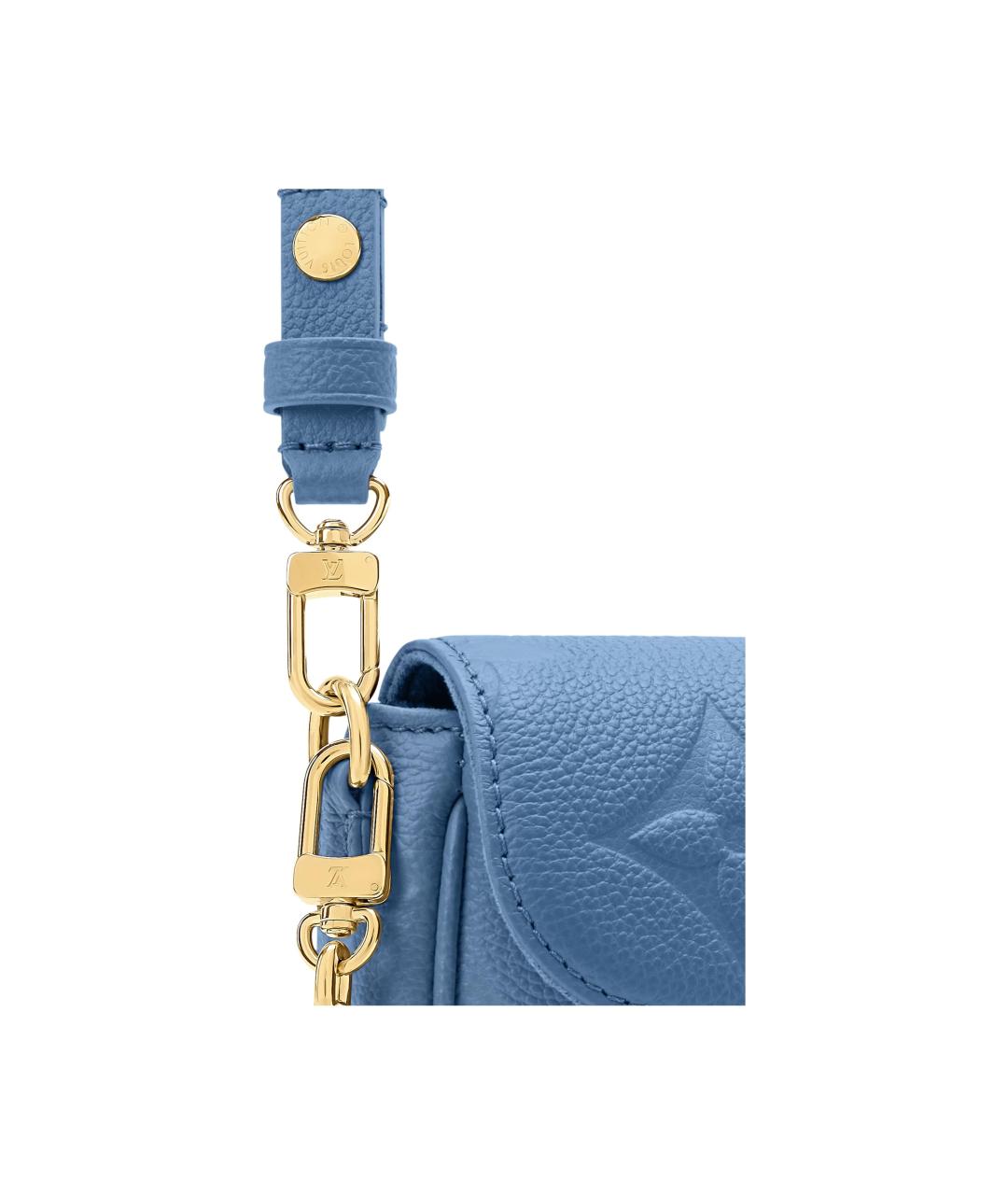 LOUIS VUITTON Синяя кожаная сумка через плечо, фото 5