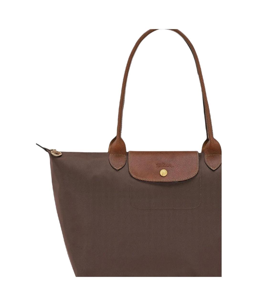 LONGCHAMP Коричневая синтетическая сумка через плечо, фото 5
