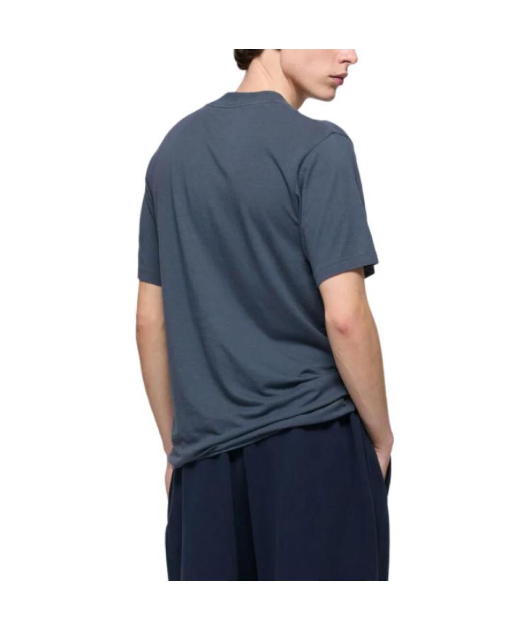 ACNE STUDIOS Синяя хлопковая футболка, фото 5
