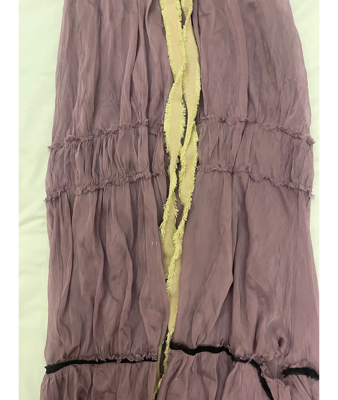 ALBERTA FERRETTI Фиолетовое шелковое повседневное платье, фото 4
