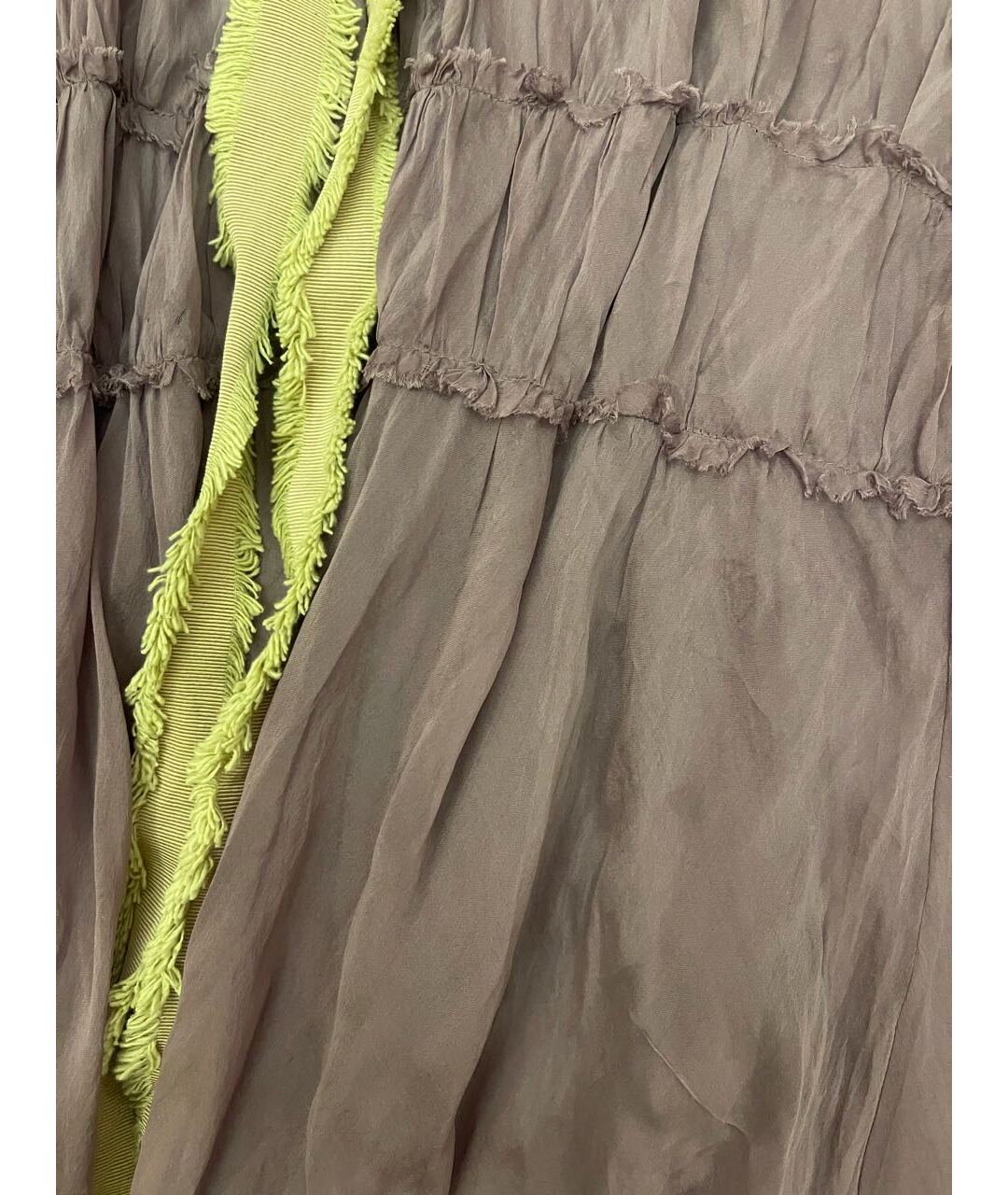 ALBERTA FERRETTI Фиолетовое шелковое повседневное платье, фото 6