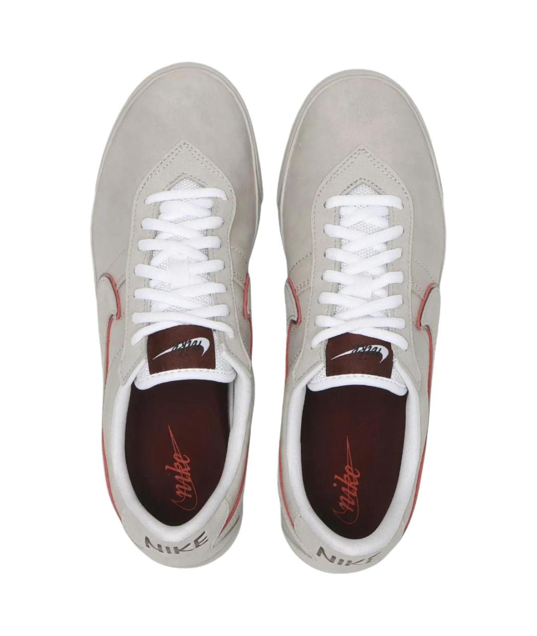 NIKE Серые кожаные кроссовки, фото 4