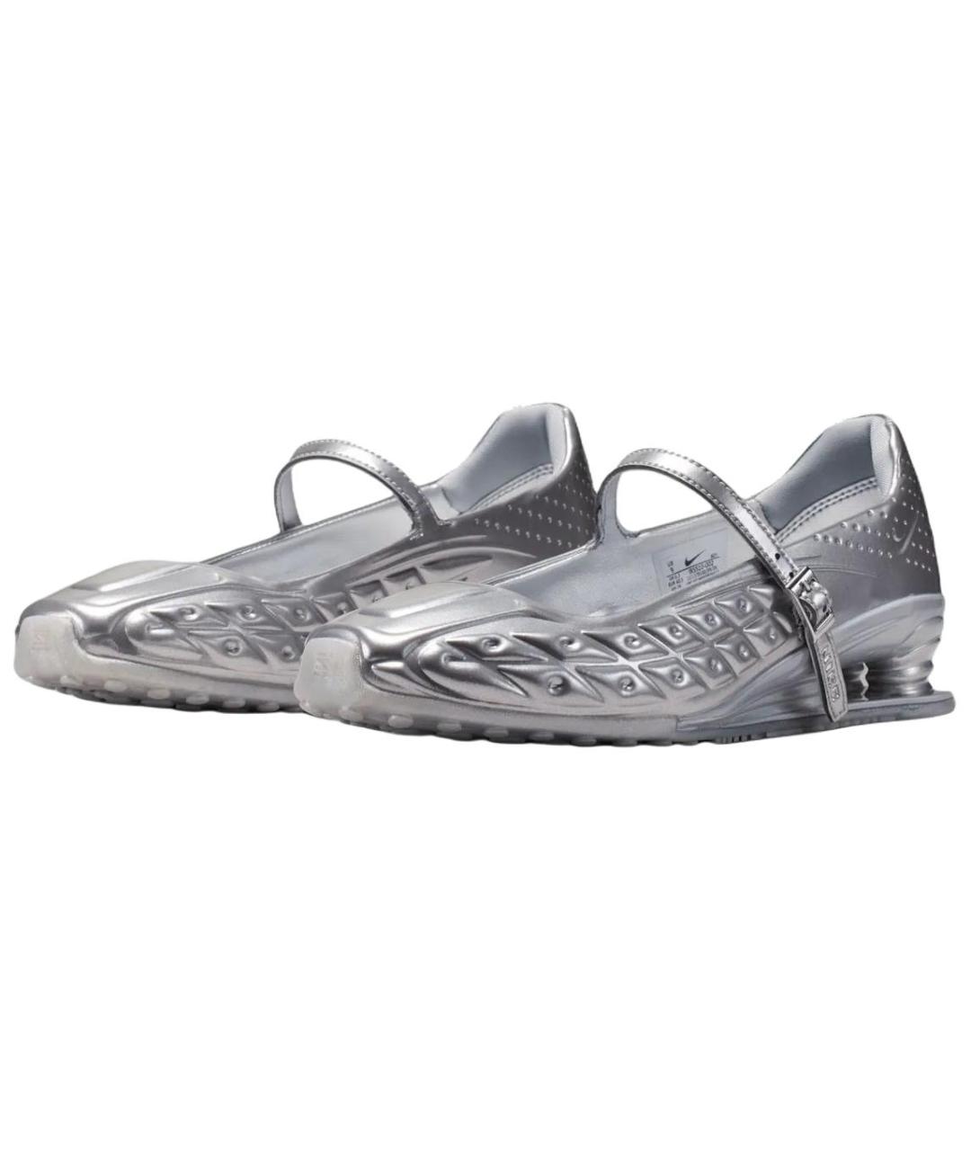 NIKE Серебряные кожаные туфли, фото 3