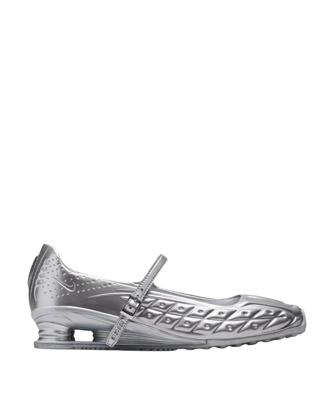 NIKE Серебряные кожаные туфли, фото 1