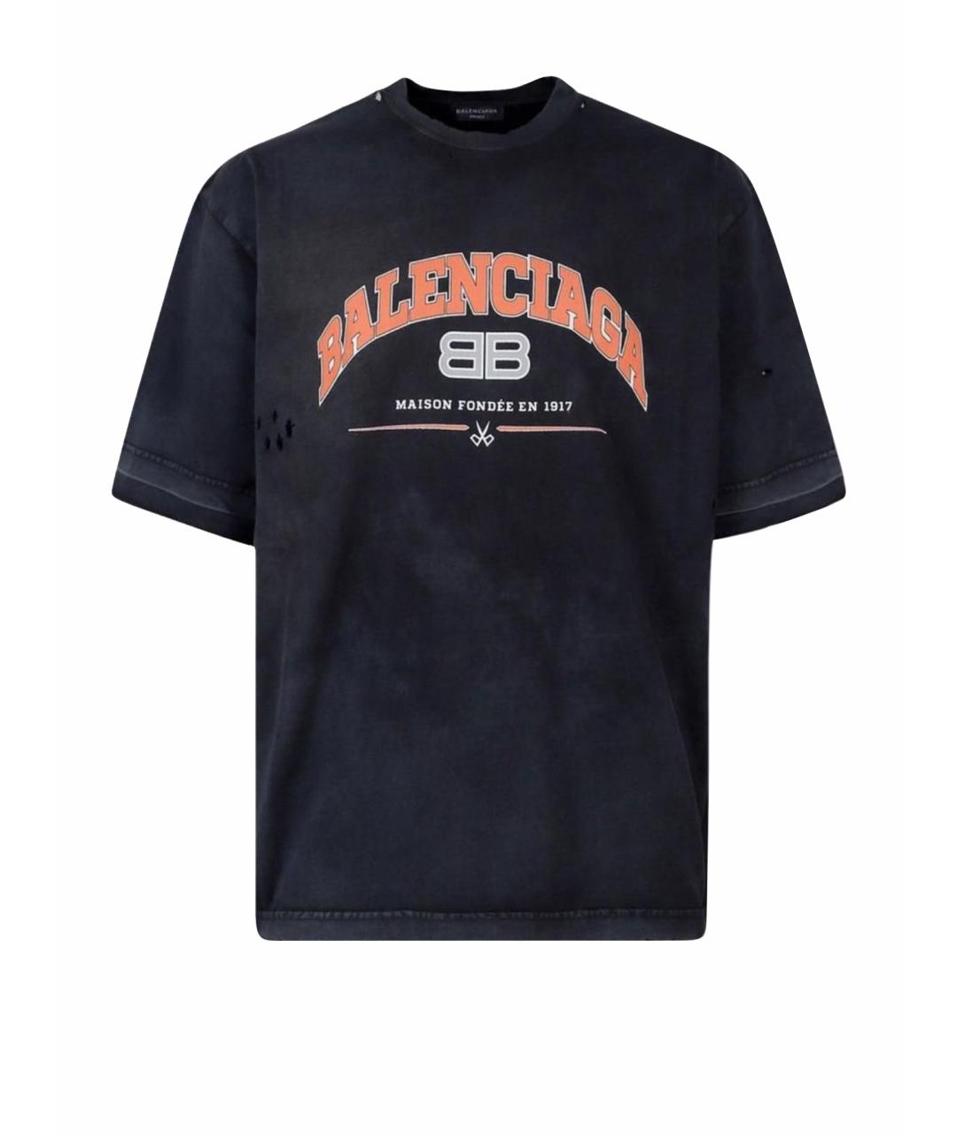 BALENCIAGA Черная футболка, фото 1