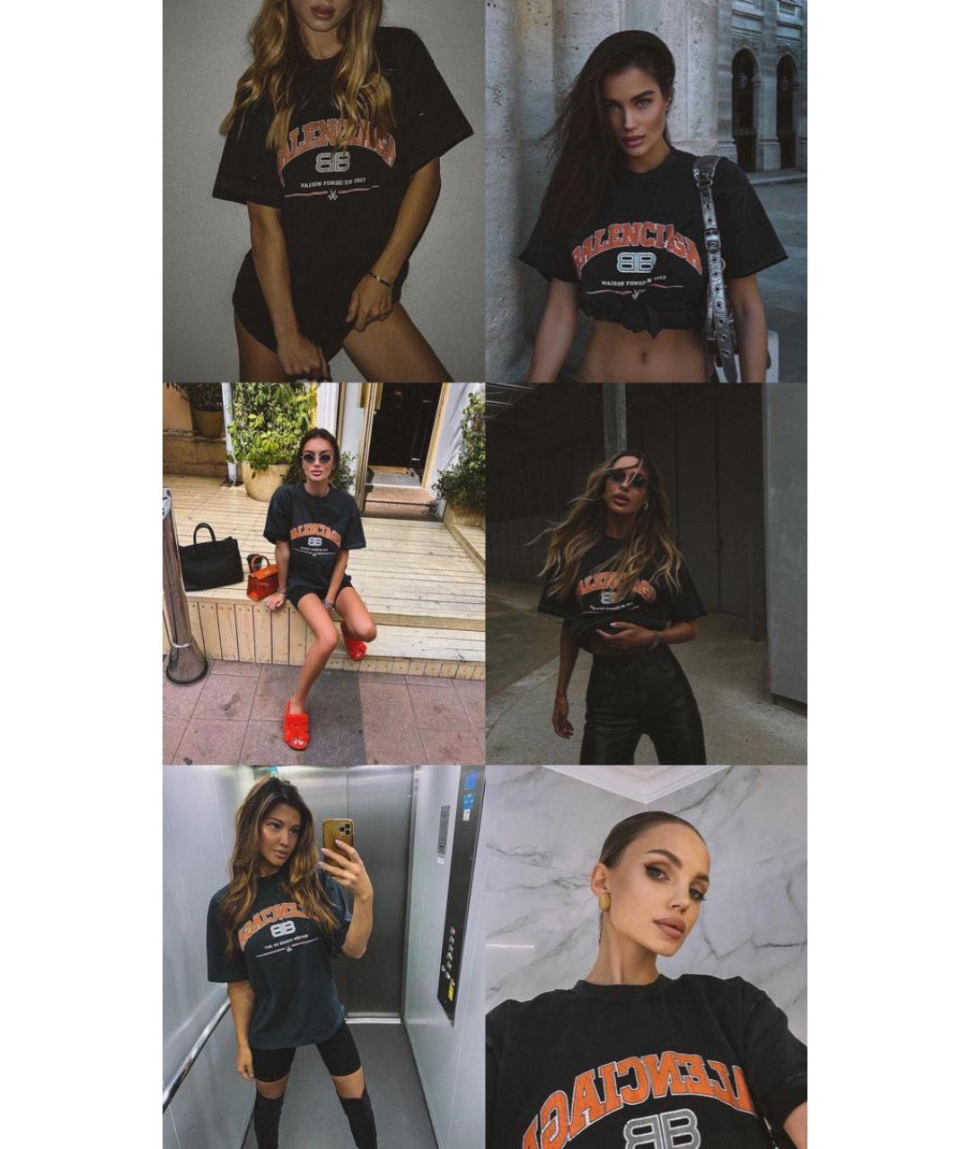 BALENCIAGA Черная футболка, фото 6