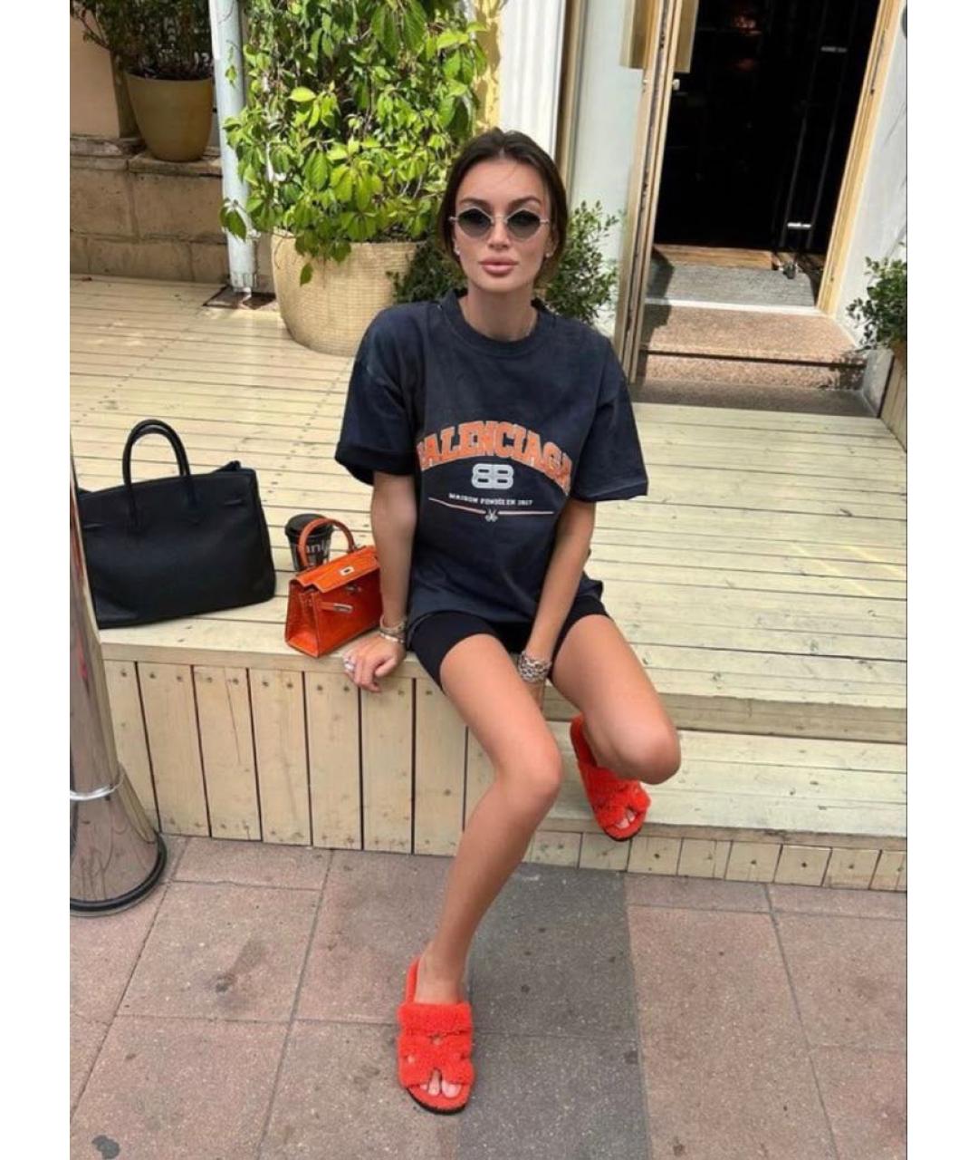 BALENCIAGA Черная футболка, фото 4