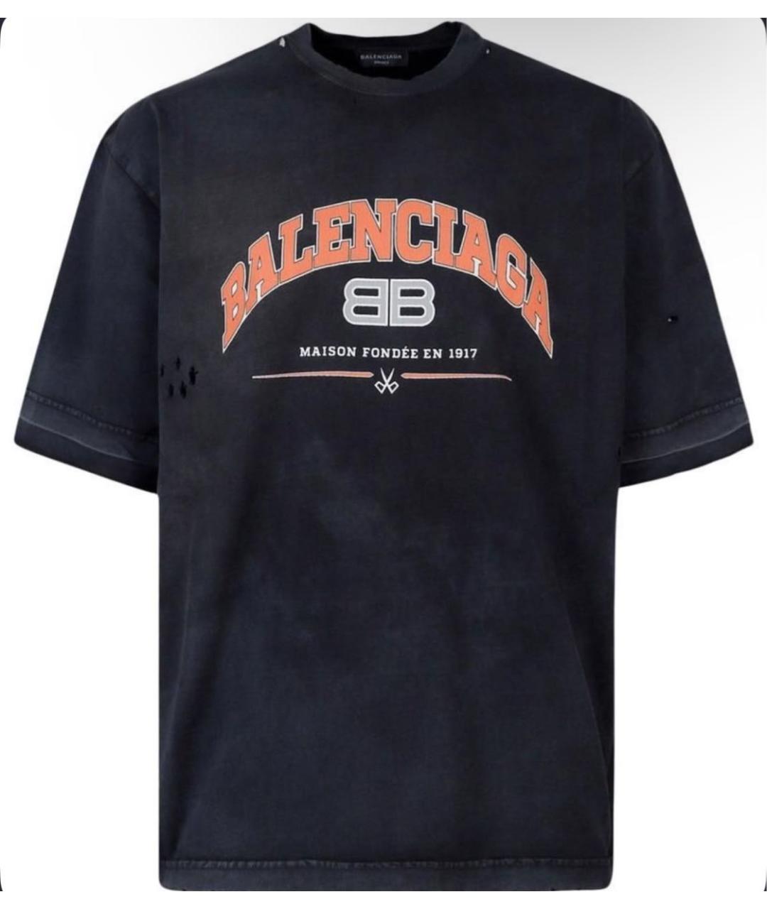 BALENCIAGA Черная футболка, фото 8
