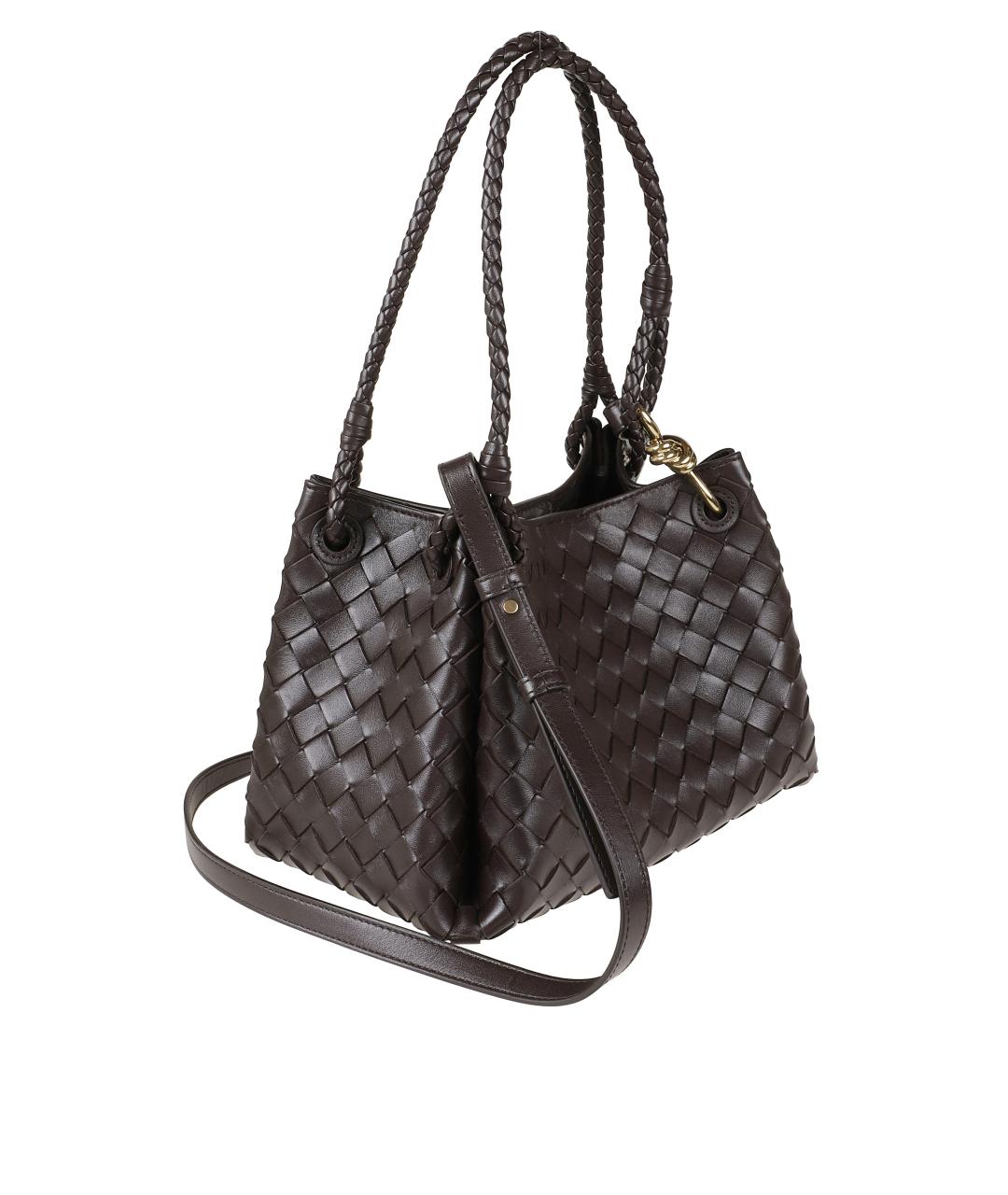 BOTTEGA VENETA Коричневая кожаная сумка тоут, фото 2
