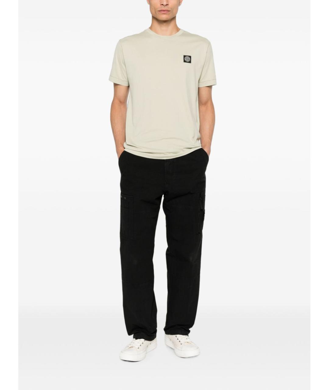 STONE ISLAND Черные хлопковые повседневные брюки, фото 5