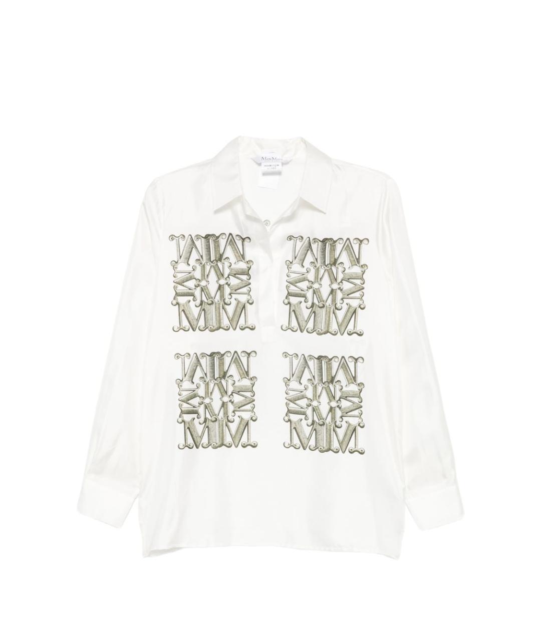 MAX MARA Белая шелковая рубашка, фото 1