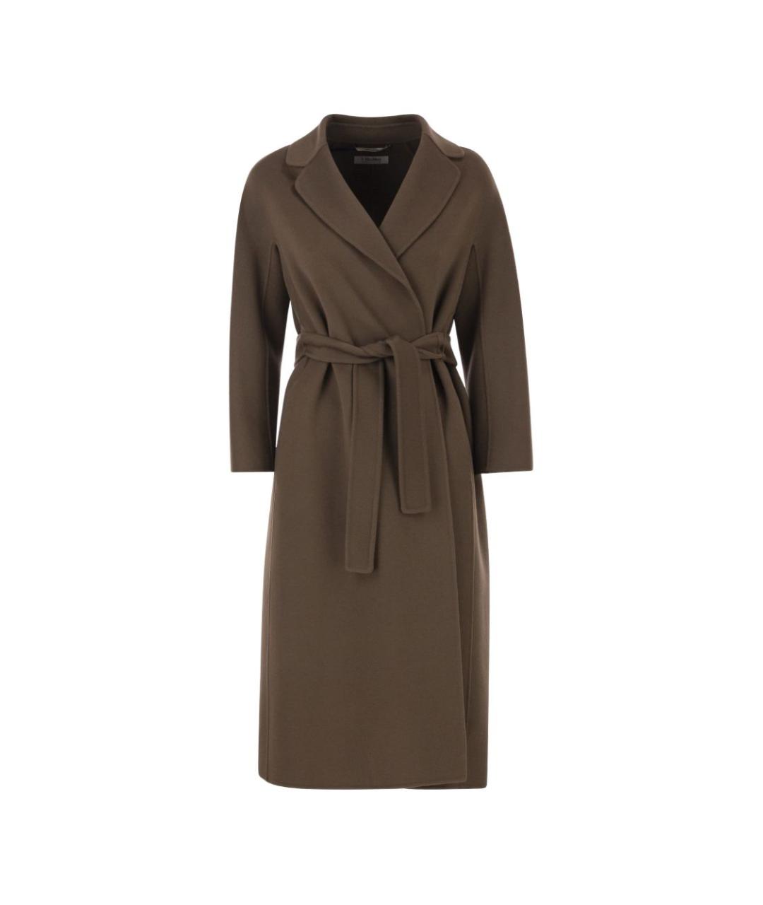 'S MAX MARA Коричневое шерстяное пальто, фото 1