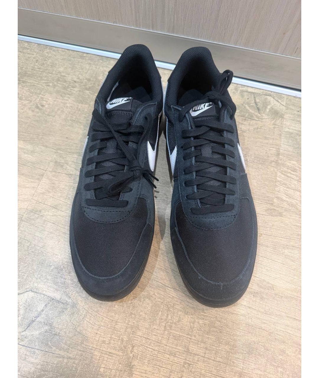 NIKE Черные замшевые низкие кроссовки / кеды, фото 2