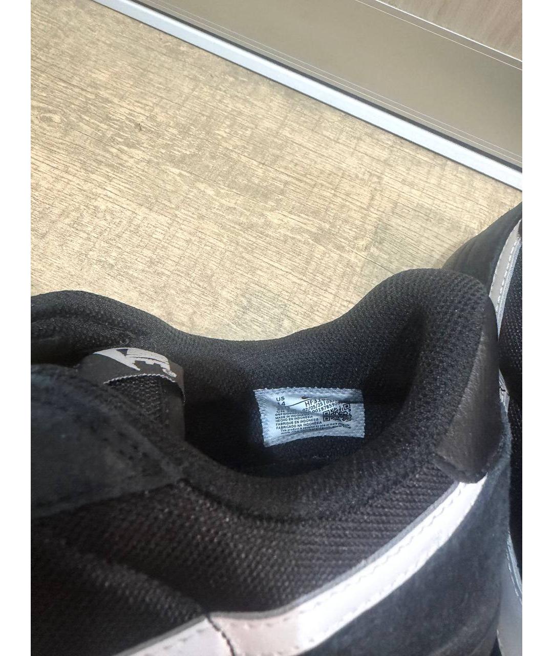 NIKE Черные замшевые низкие кроссовки / кеды, фото 6