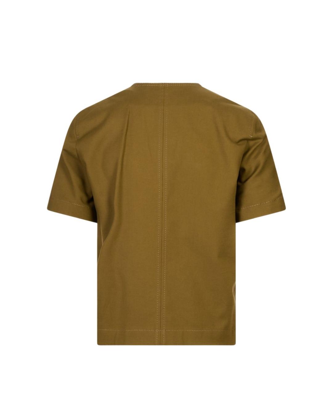 MAX MARA Хаки хлопковая рубашка, фото 2