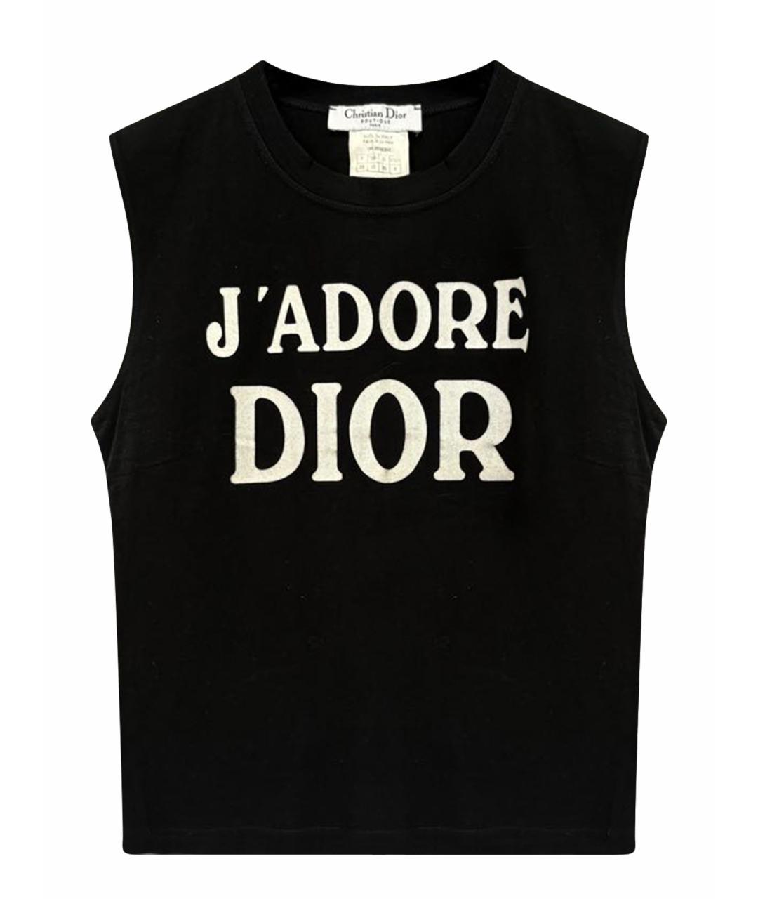 CHRISTIAN DIOR Черная майка, фото 1