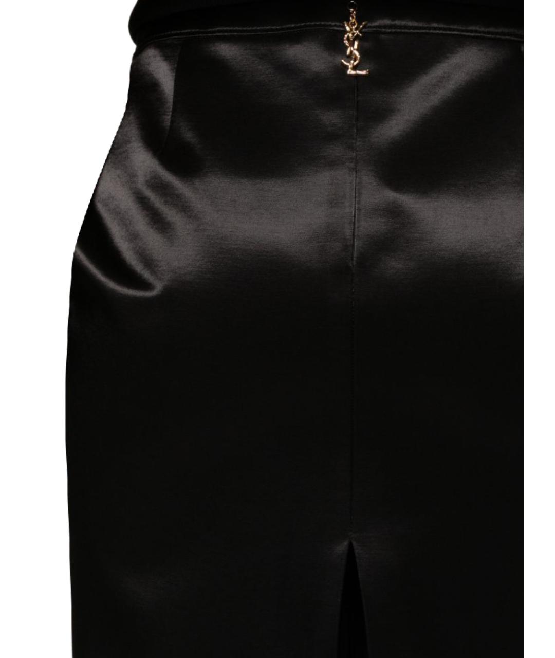SAINT LAURENT Черная юбка миди, фото 3