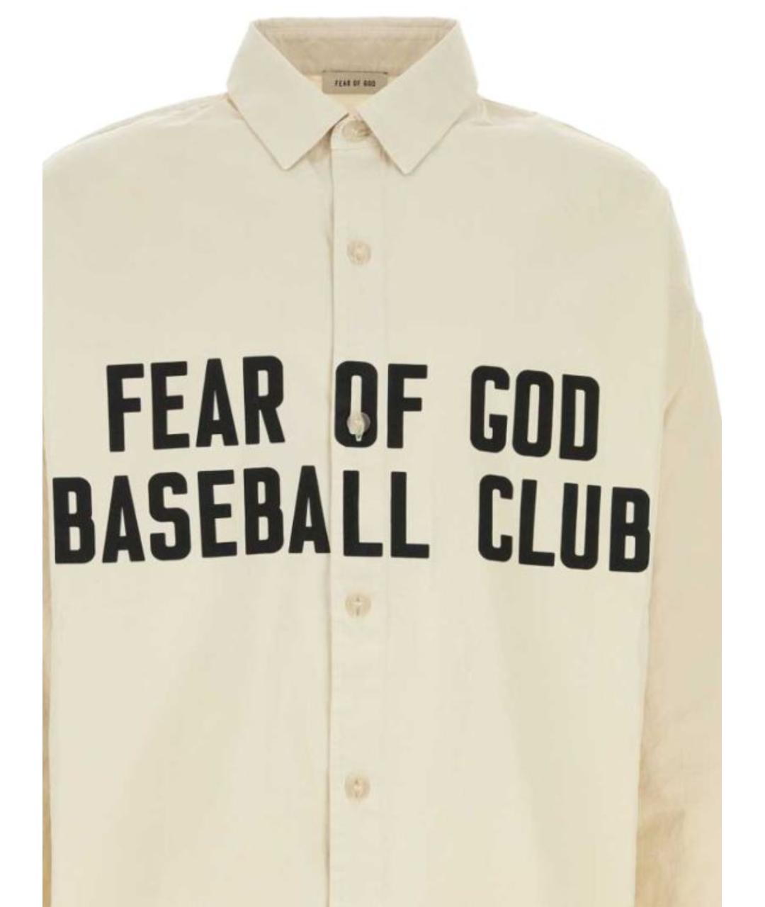 FEAR OF GOD Бежевая хлопковая кэжуал рубашка, фото 2