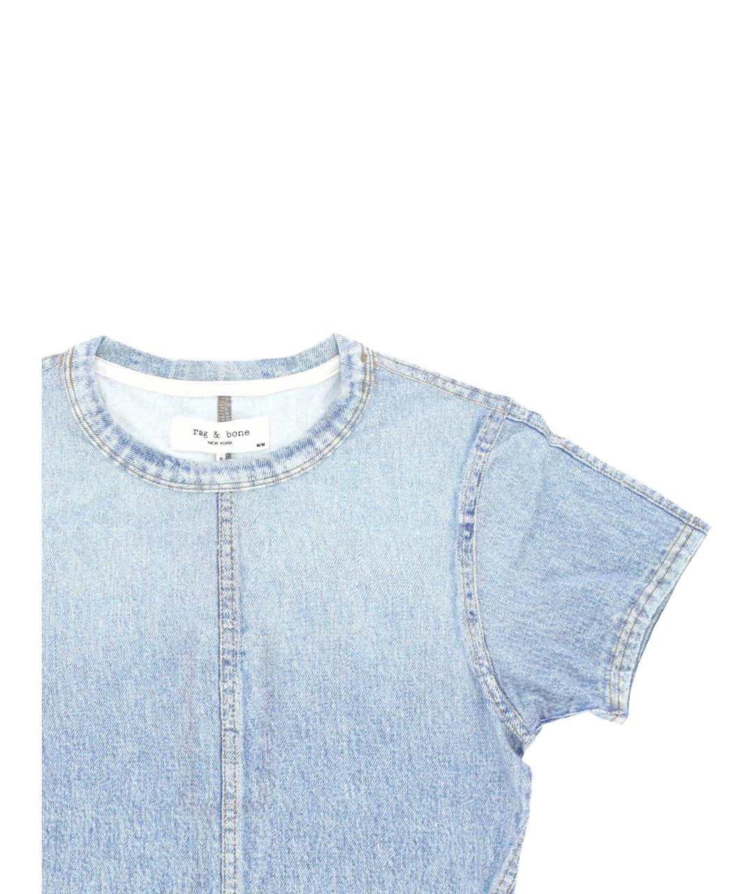 RAG & BONE Голубая футболка, фото 2