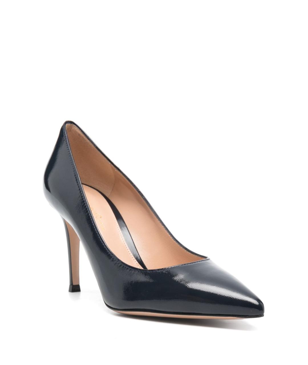 GIANVITO ROSSI Синие кожаные туфли, фото 2