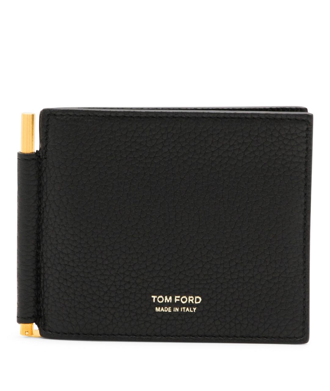TOM FORD Черный кожаный кошелек, фото 1
