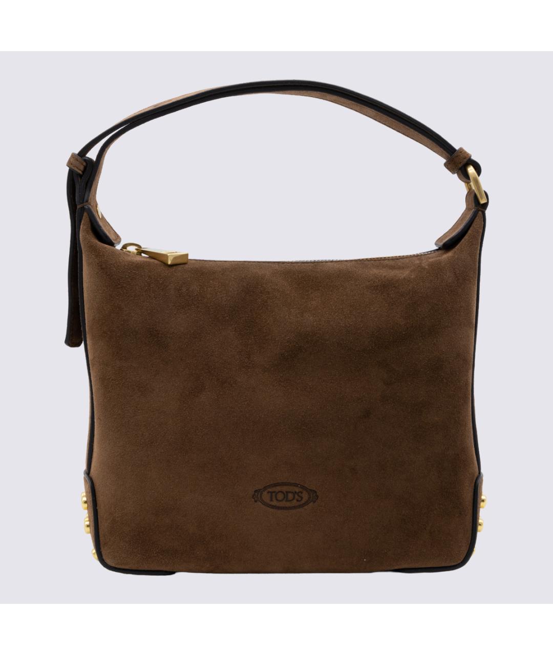 TOD'S Коричневая замшевая сумка через плечо, фото 2