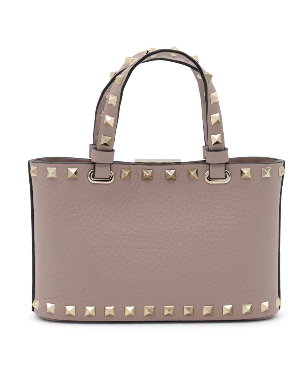 VALENTINO Розовая кожаная сумка тоут, фото 3