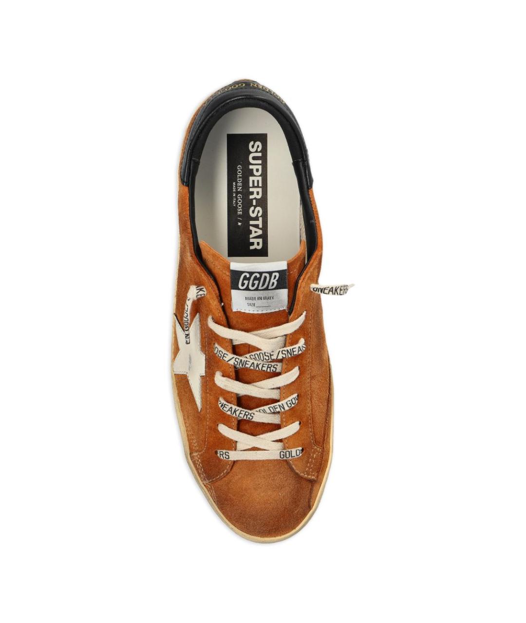 GOLDEN GOOSE Коричневые замшевые низкие кроссовки / кеды, фото 2