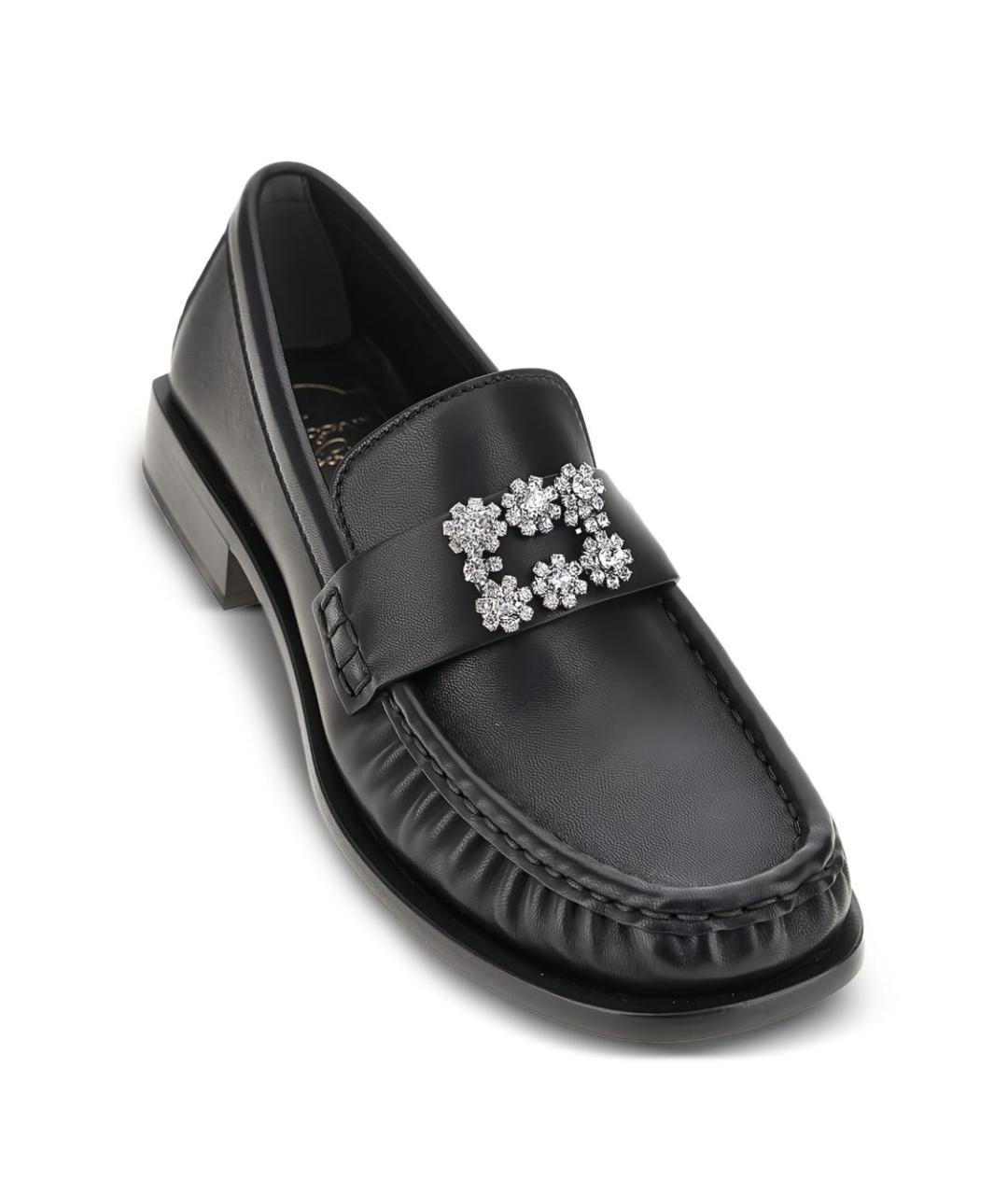 ROGER VIVIER Черные кожаные лоферы, фото 2