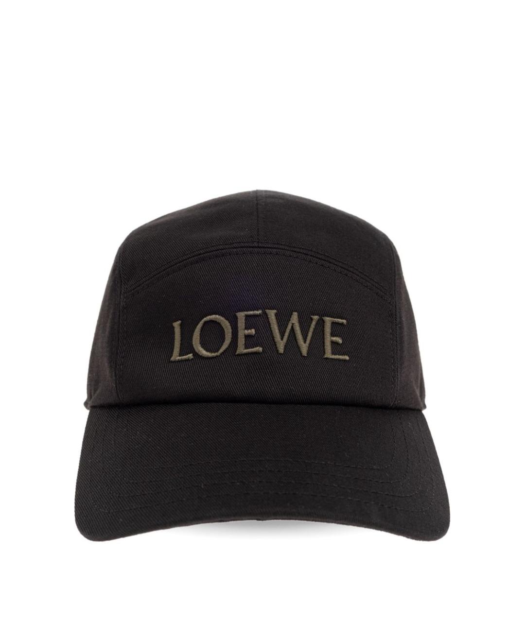 LOEWE Черная хлопковая кепка/бейсболка, фото 1