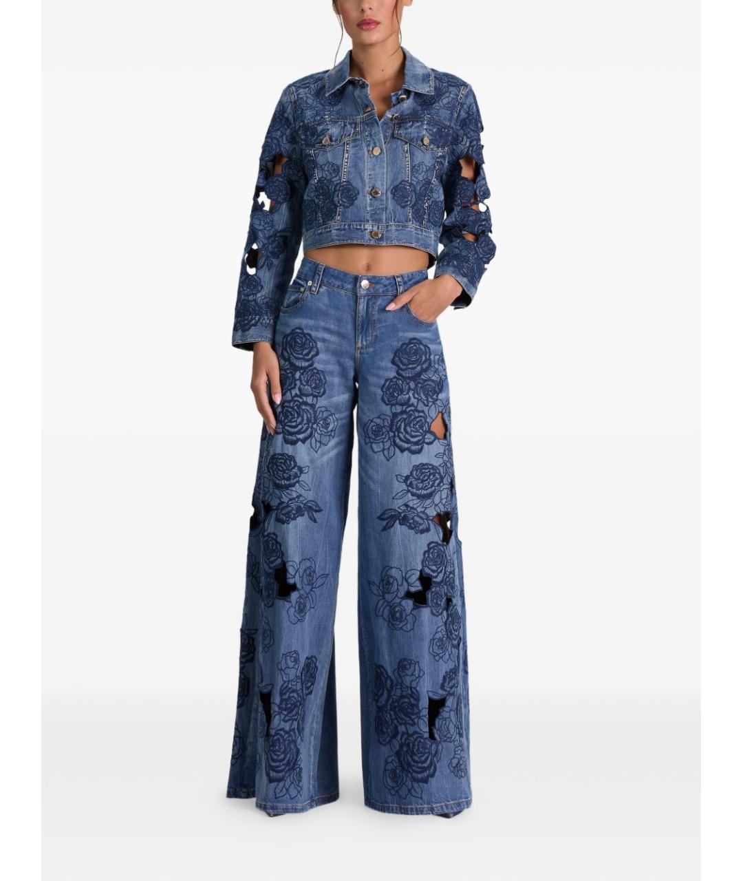 ALICE+OLIVIA Синие прямые джинсы, фото 6