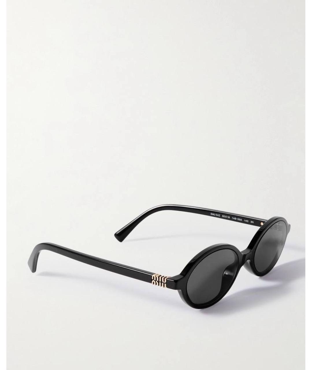 MIU MIU Черные пластиковые солнцезащитные очки, фото 2