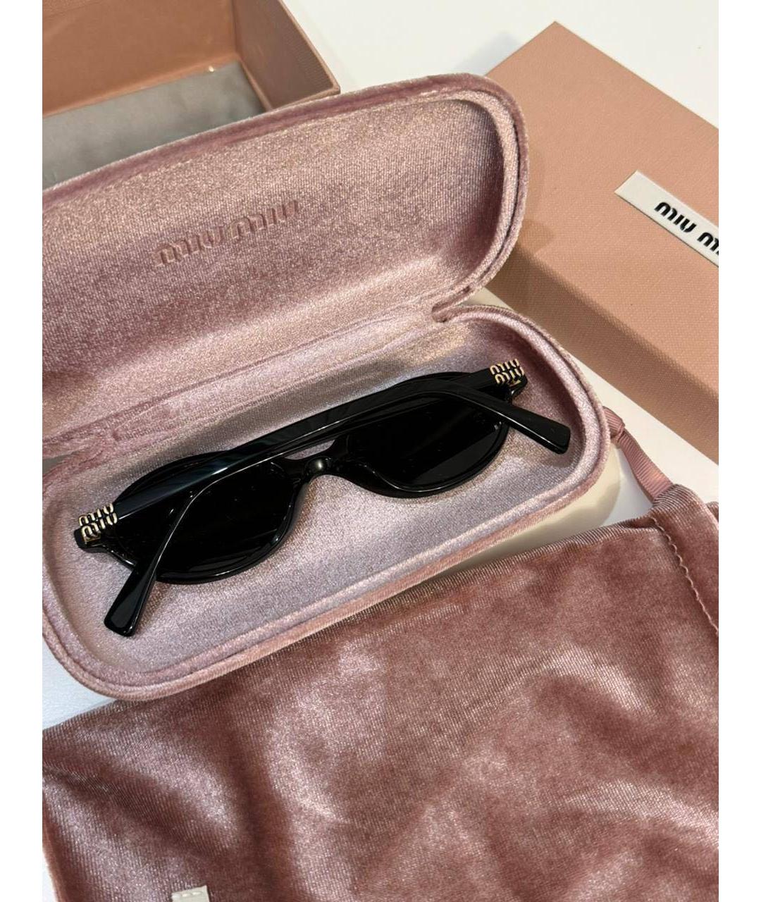 MIU MIU Черные пластиковые солнцезащитные очки, фото 5