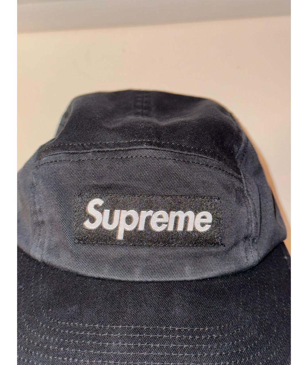 SUPREME Черная хлопковая кепка/бейсболка, фото 4