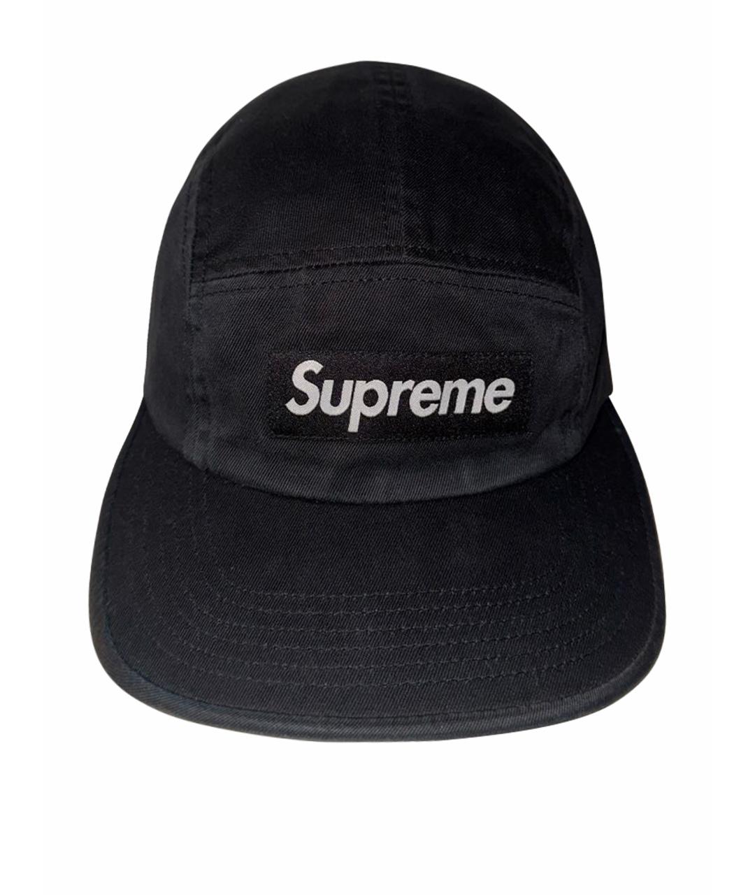 SUPREME Черная хлопковая кепка/бейсболка, фото 1