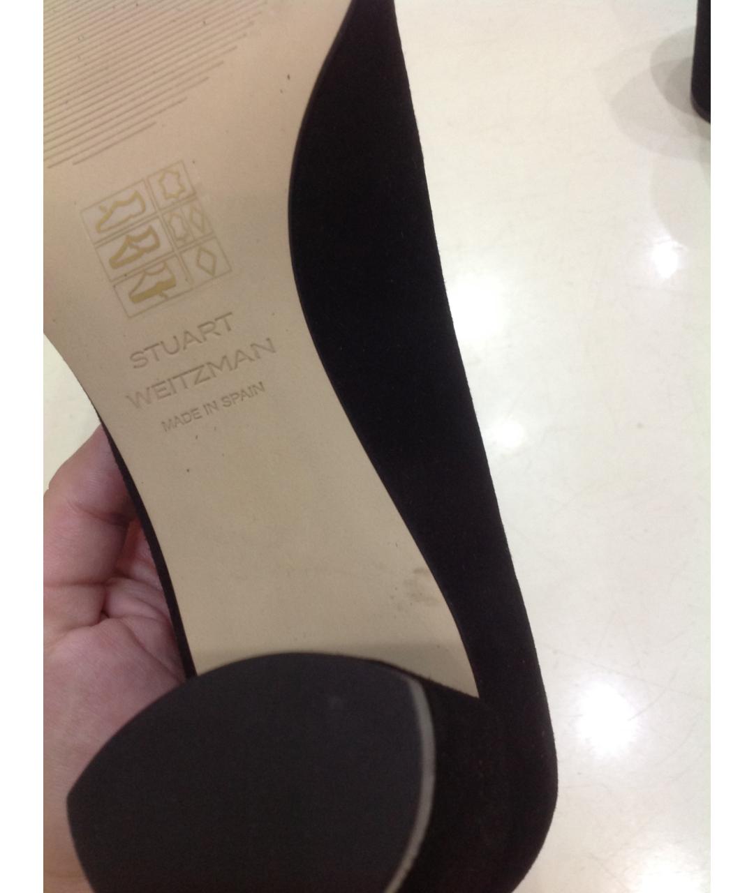 STUART WEITZMAN Черные замшевые туфли, фото 9