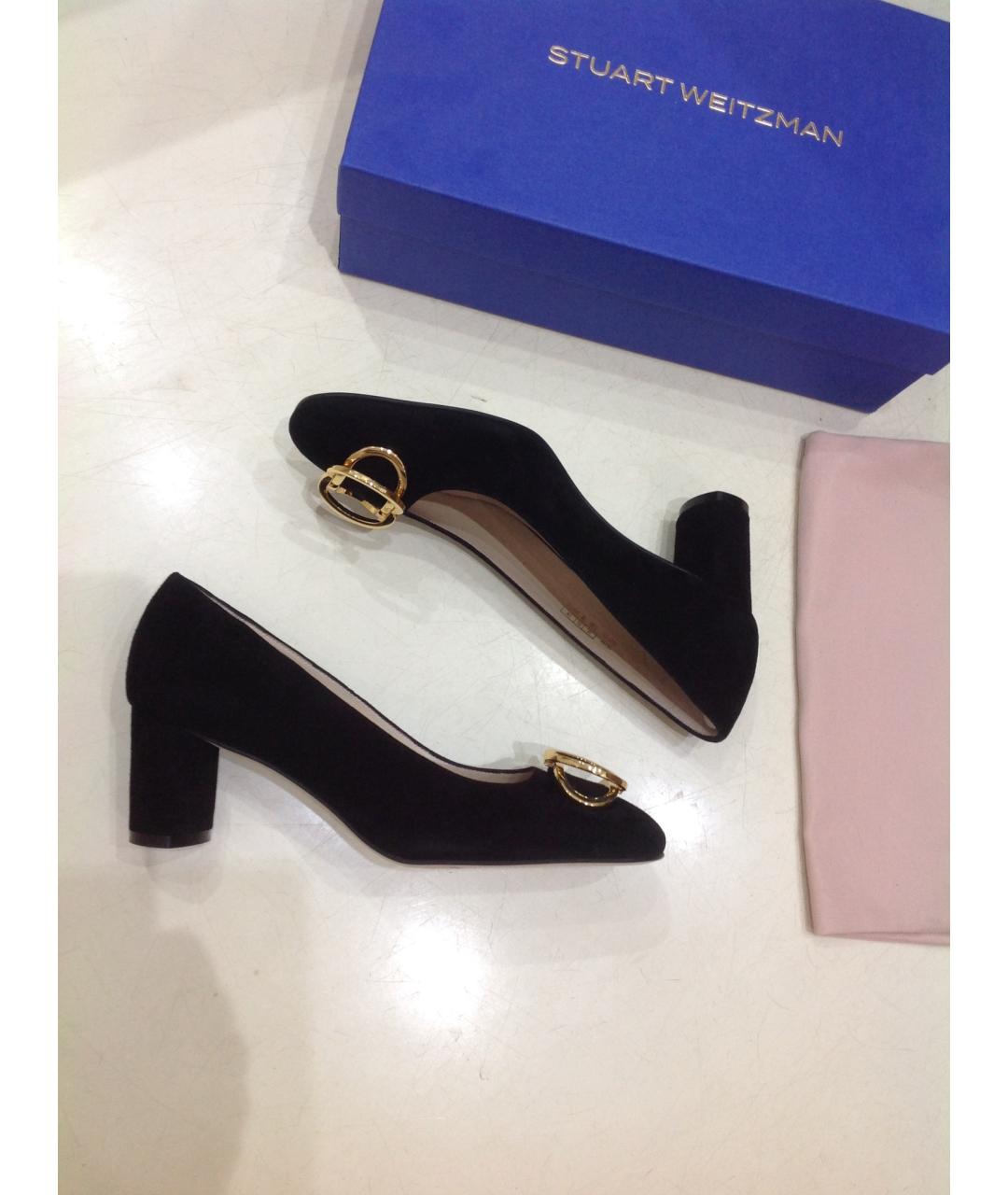 STUART WEITZMAN Черные замшевые туфли, фото 8
