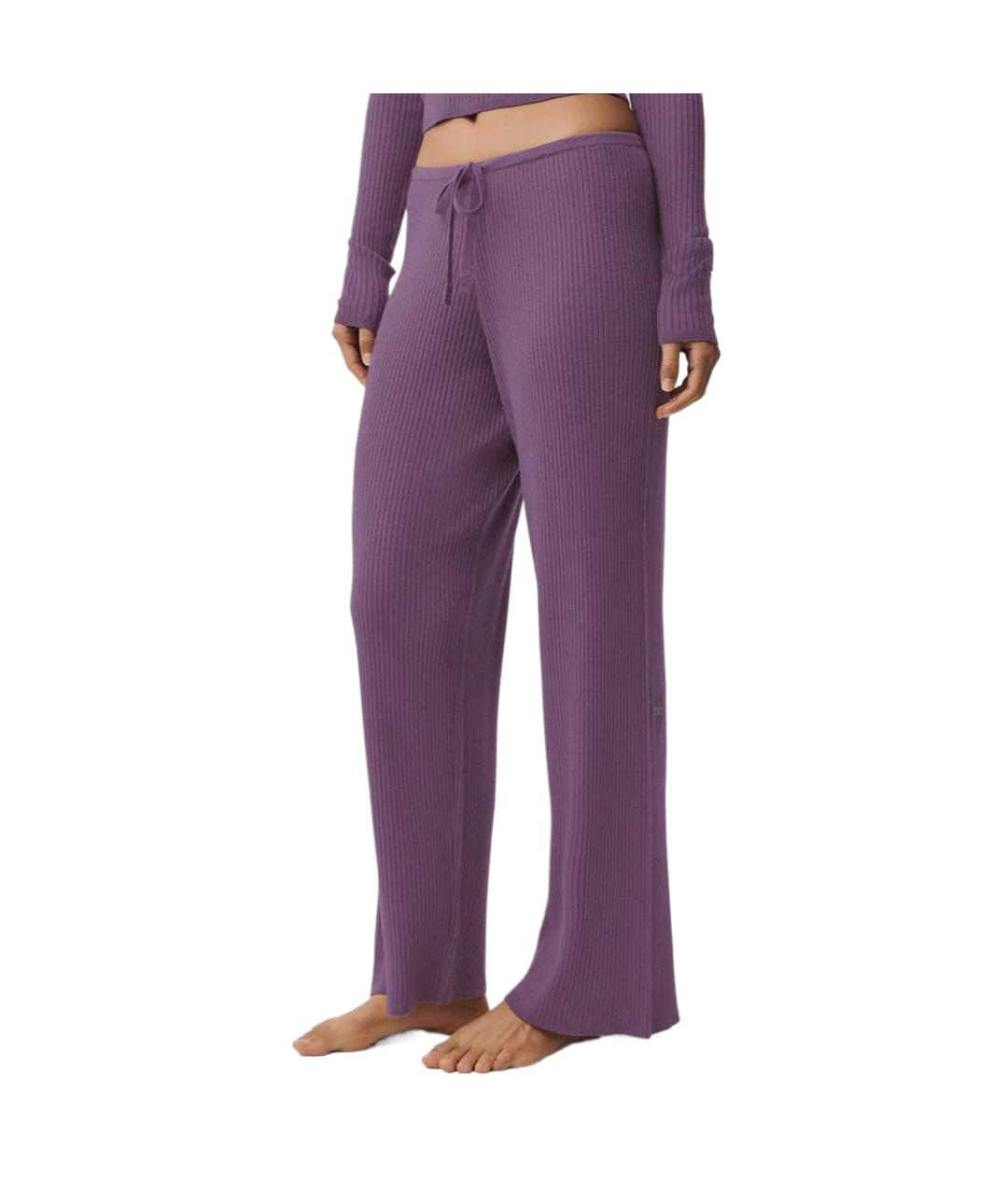 ALO YOGA Фиолетовые прямые брюки, фото 4