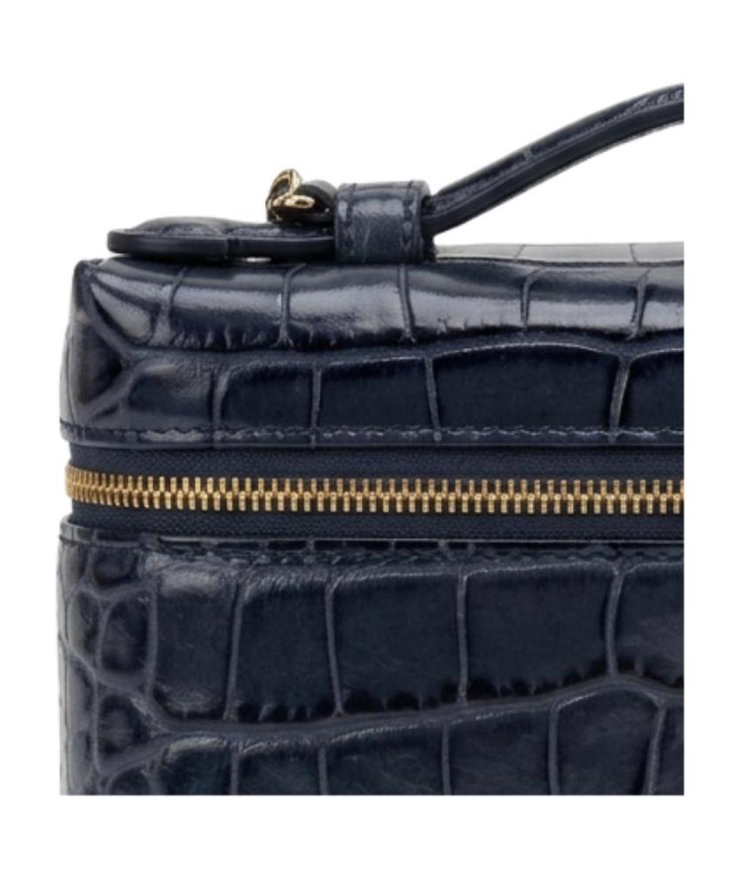 CHANEL Темно-синяя кожаная сумка через плечо, фото 3