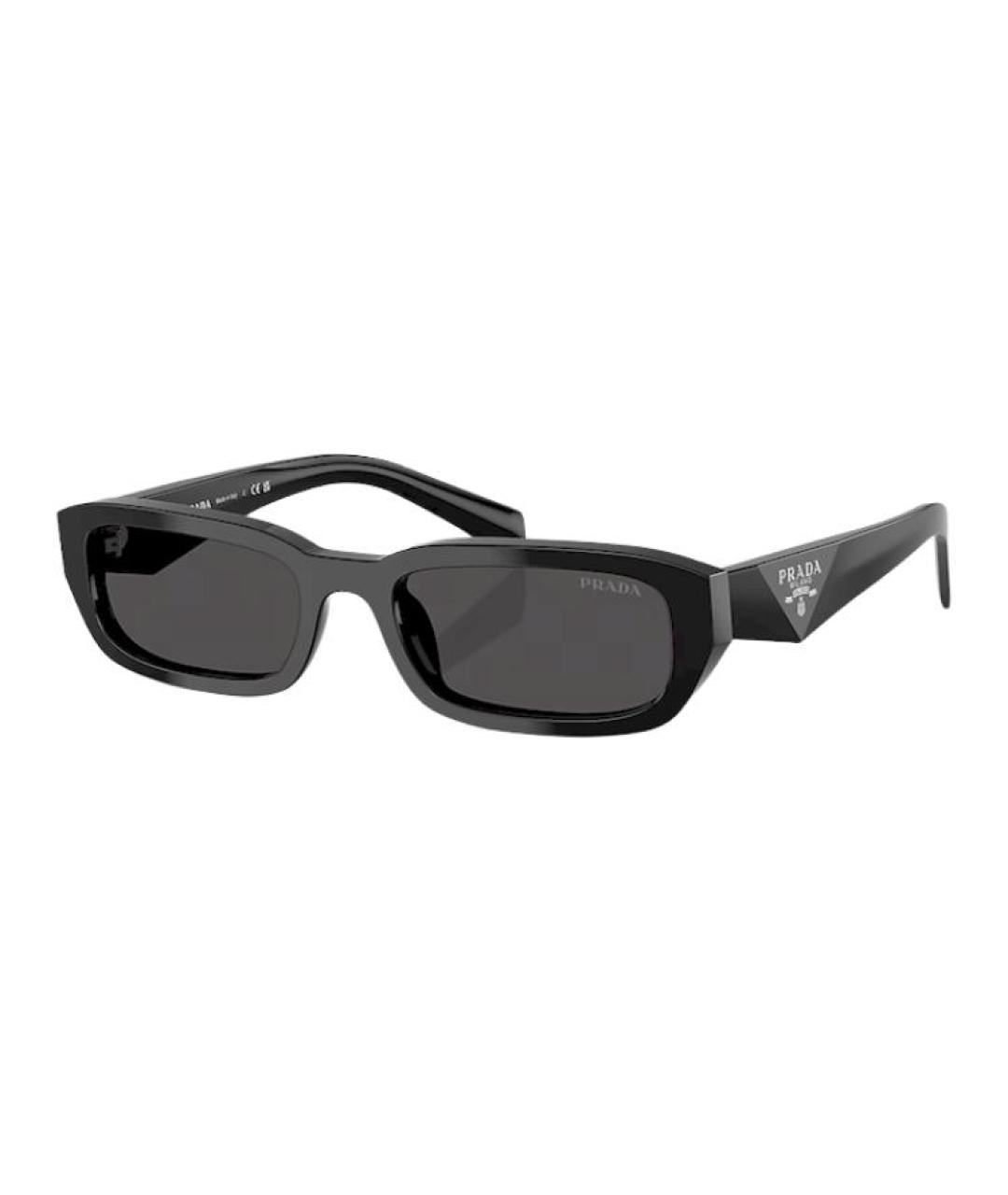 PRADA Черные пластиковые солнцезащитные очки, фото 1