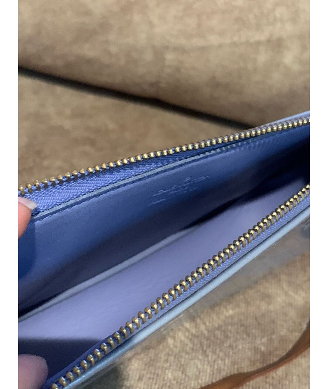 LOUIS VUITTON PRE-OWNED Голубая сумка тоут из лакированной кожи, фото 6